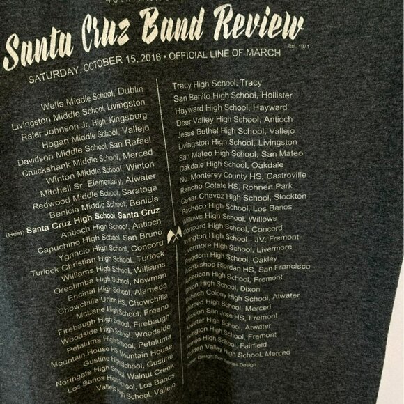 Gildan Santa Cruz 2016 Band Review Tee Pullover Crew Neck Size Small Unisex Blue - Picture 9 of 11